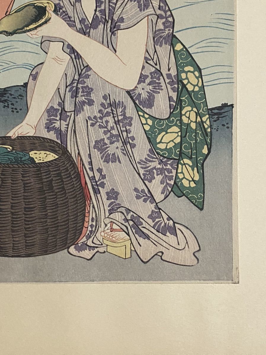 Yahoo!オークション   復刻版画木版画浮世絵 喜多川歌麿 あわび