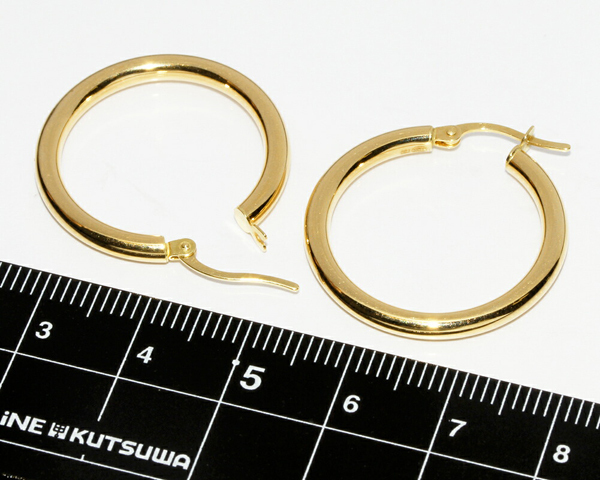 K18YG フープ ピアス | monsterdog.com.br