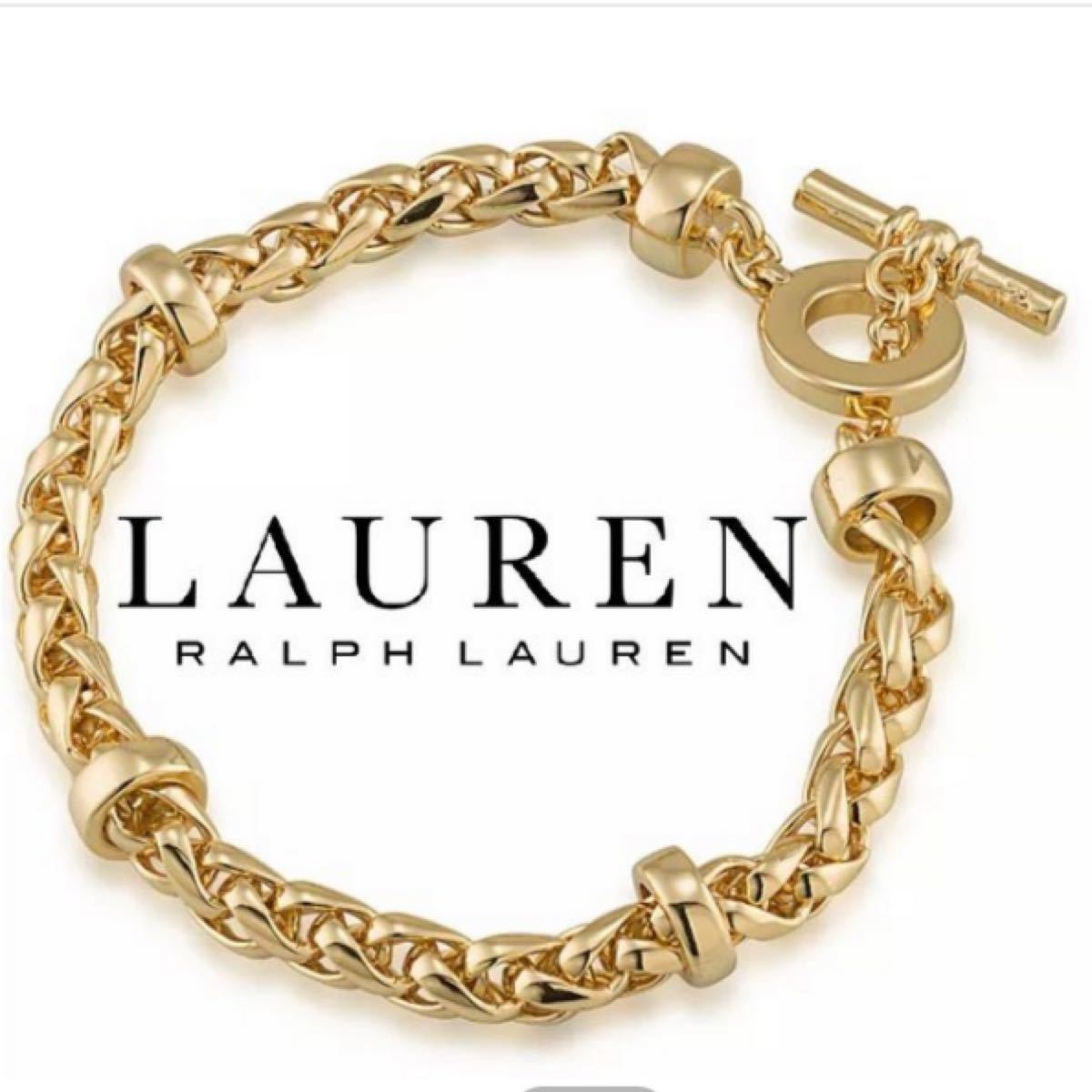 ◆LAUREN RALPH LAUREN◆精巧で大胆なゴールドブレスレット 新品未使用】ラルフローレン ブレスレット ゴールドブレスレット