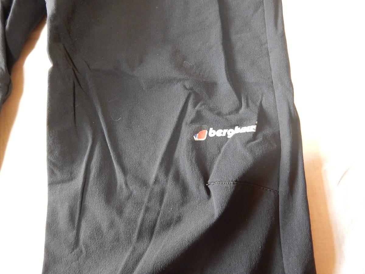 即決 バーグハウスberghaus トレッキングパンツ 20019 ソフトシェル レディースSサイズ ブラック 冬山登山、トレッキング ベルト付き_画像3