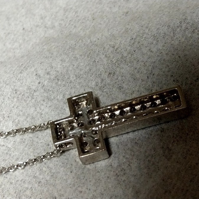 k18WG ダイヤネックレス クロス | noonanwaste.com