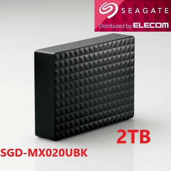 美品●2TB●SGD-MX020UBK(ブラック)  USB3.1(Gen1) 対応HDD縦横置き可能MAC/TV録画/PS5対応