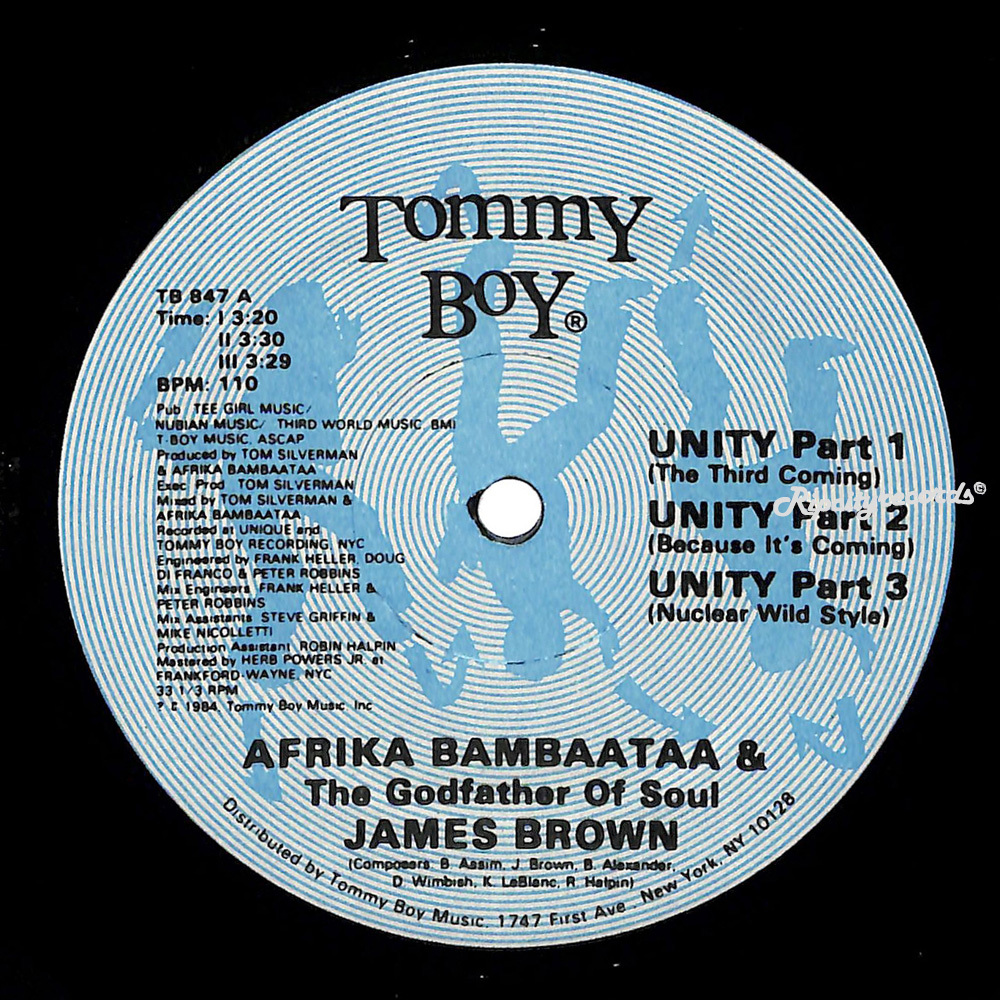 【レコード/洋②】AFRIKA BAMBAATAA & JAMES BROWN /UNITY_画像3