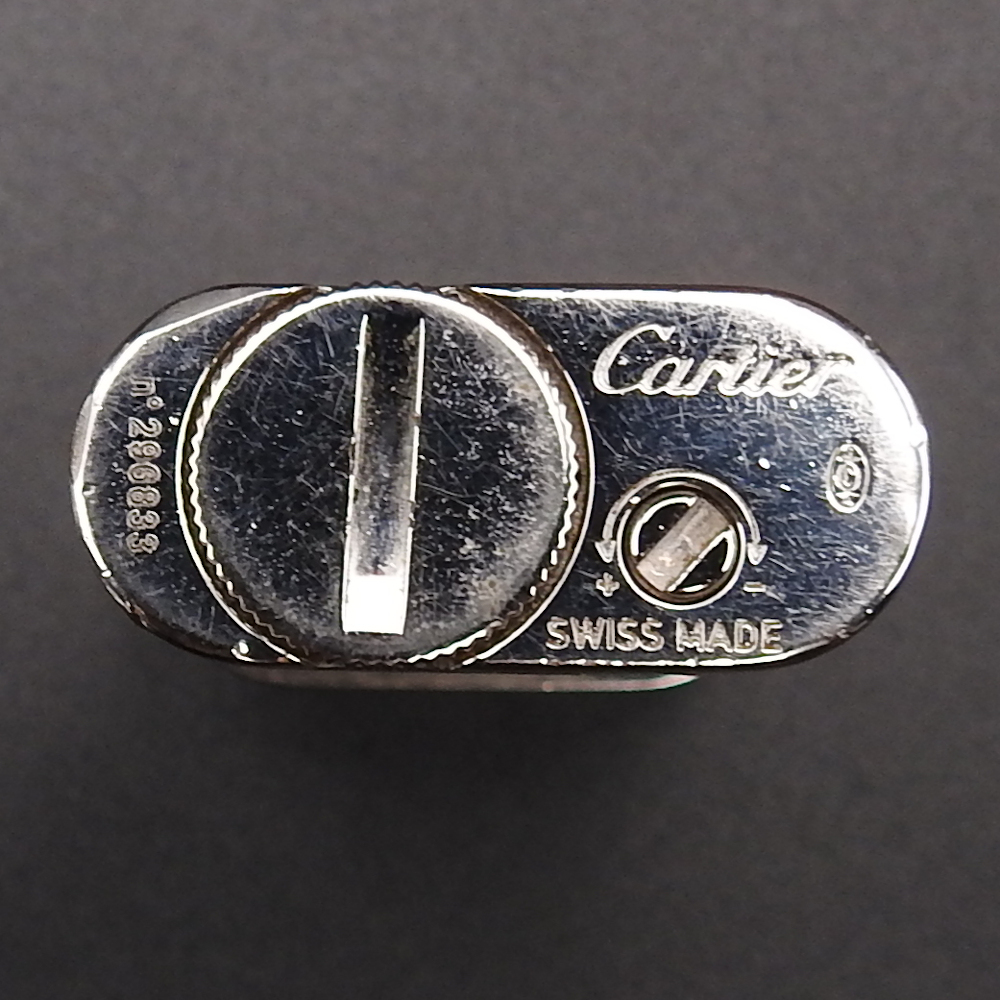【着火確認済み】Cartier カルティエ ガスライター ゴドロン シルバー CA120157 パラジウム フィニッシュ_画像4