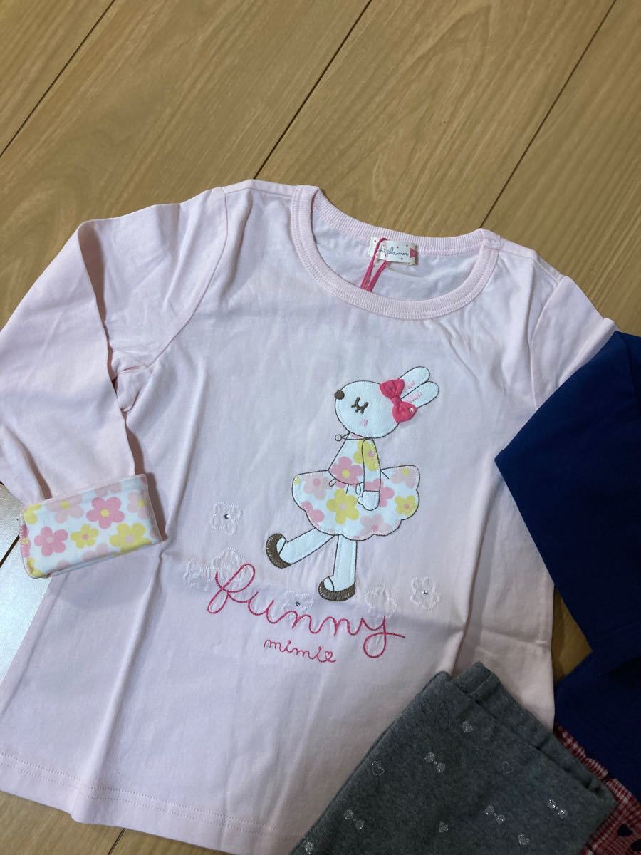 新品 kp 110cm ロンT トレーナー 長袖 Tシャツ チュニック スパッツ