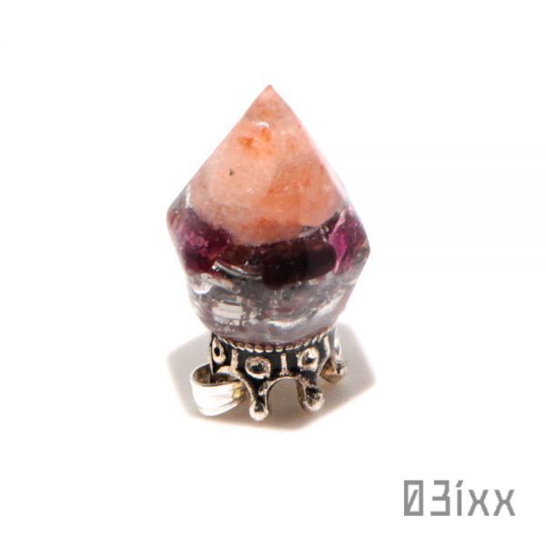 [ free shipping * prompt decision ]. salt orugo Night small diamond pendant top garnet .. stone 1 month birthstone natural stone parts stainless steel amulet 03ixx