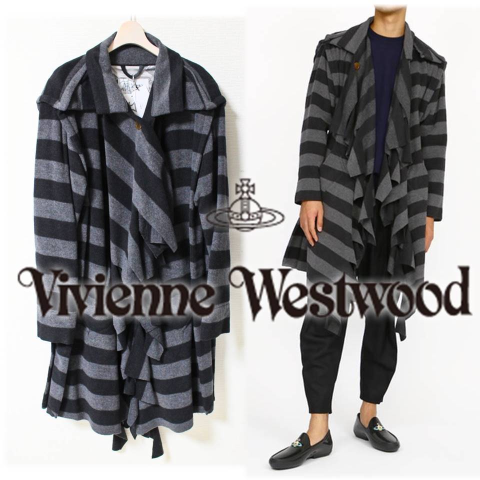 Vivienne Westwood MAN ホリゾンタルストライプウールコート