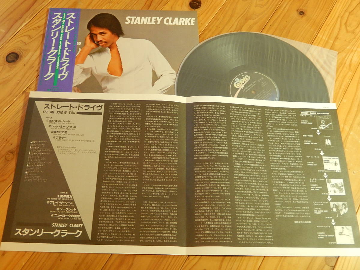 国内盤LP スタンリークラーク CLARKE STANLEY ストレートドライヴ 品質 