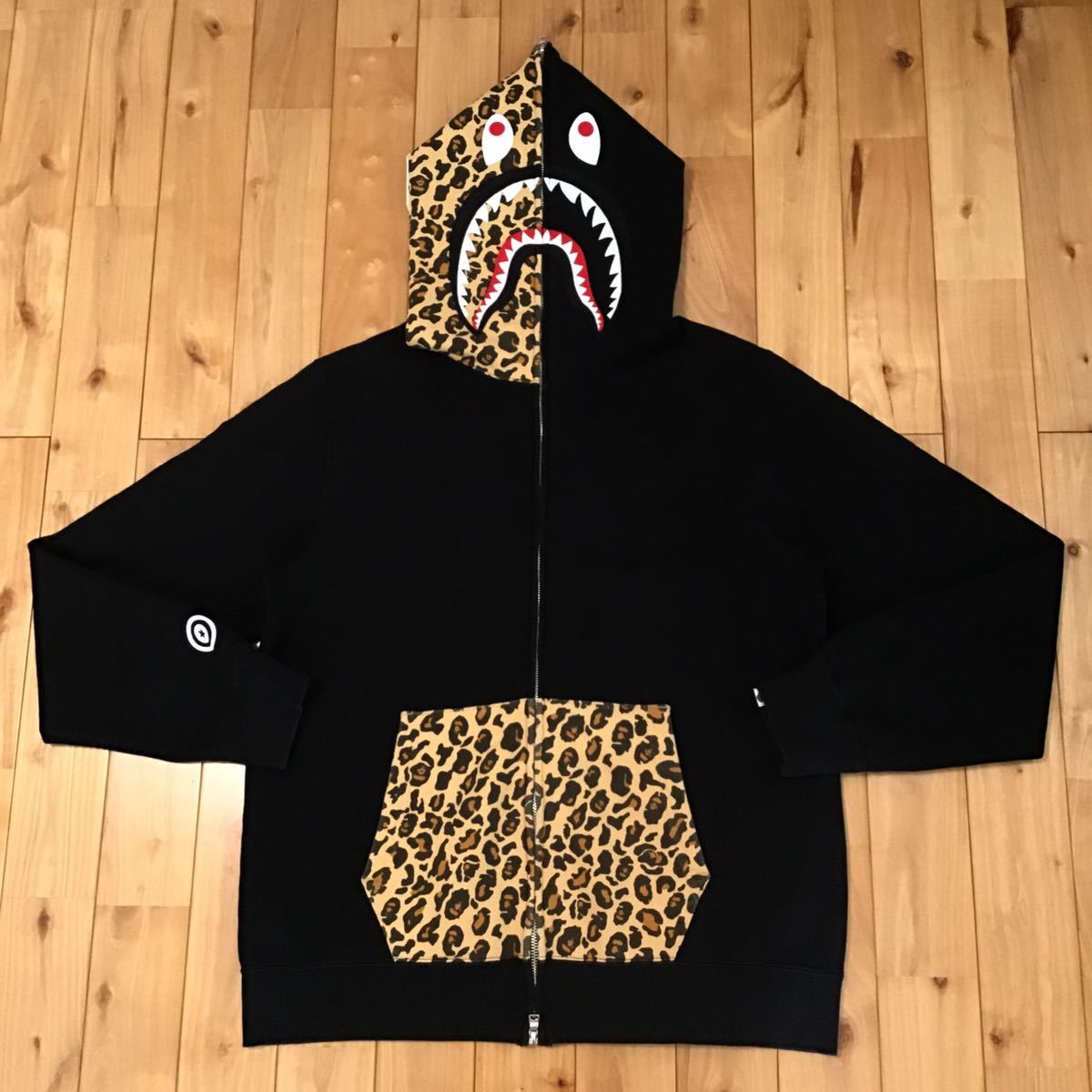 ★ZOZO限定★ XL Leopard camo シャーク パーカー shark full zip hoodie a bathing ape BAPE エイプ ベイプ アベイシングエイプ 豹柄 to6_画像1