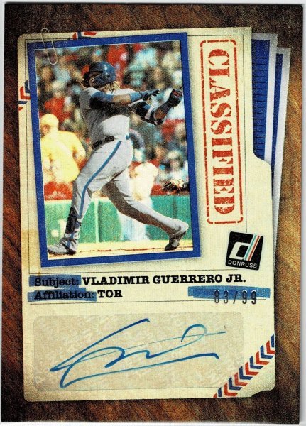 MLB☆ブラディミール・ゲレーロ・ジュニア 20 panini donruss 99枚限定