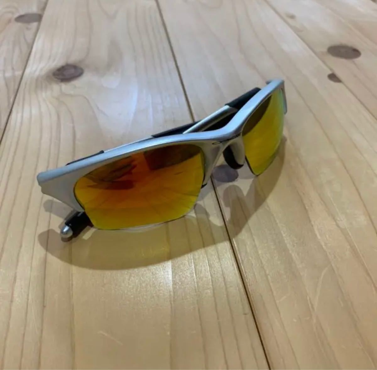 オークリー OAKLEY サングラス ハーフジャケット シルバー 偏光レンズ