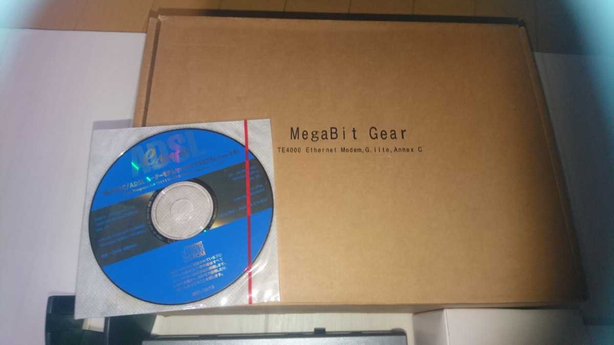  used MegaBit Gear TE4100 series ADSL modem power supply verification 2001 year 