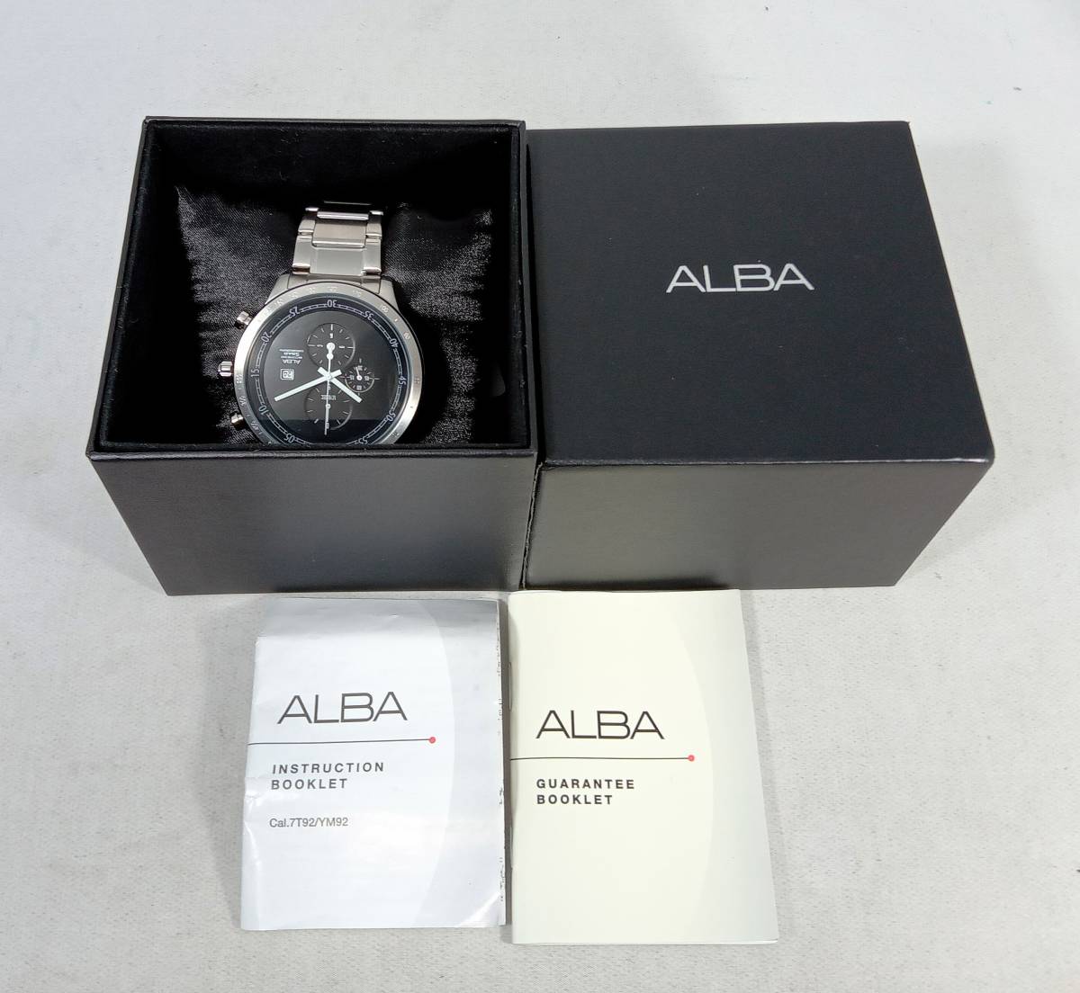 SEIKO セイコー ALBA アルバ YM92-X167 クォーツ　黒文字盤 デイト表示有 クロノグラフ アナログ メンズ 腕時計_画像7