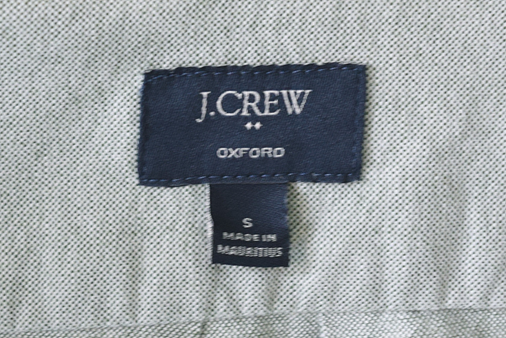 【送料無料】J.CREW オックスフォード コットン 長袖シャツ BDシャツ ボタンダウン スリムフィット メンズS Ｊクルー 古着 CA0435_画像6