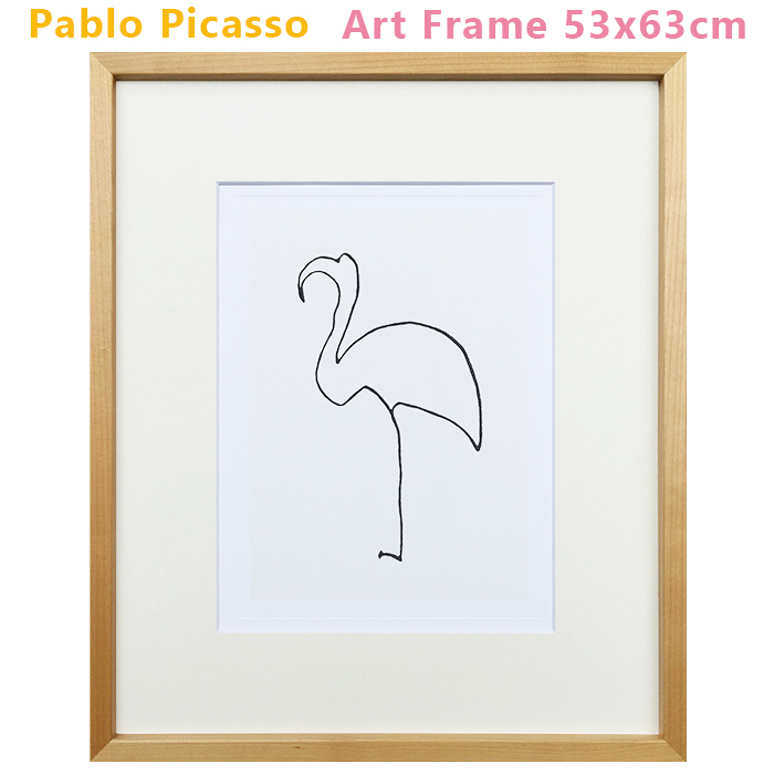 フラミンゴの線画アート(ピカソのプリント) Yahoo!オークション - パブロ・ピカソ アートフレーム