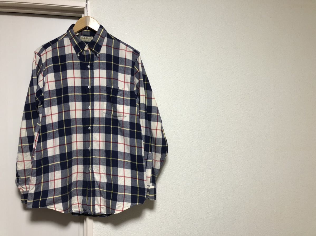 ヴィンテージ！90sアメリカ製！MADE IN USA ！L.L.Beanチェックコットンシャツsize M_画像3