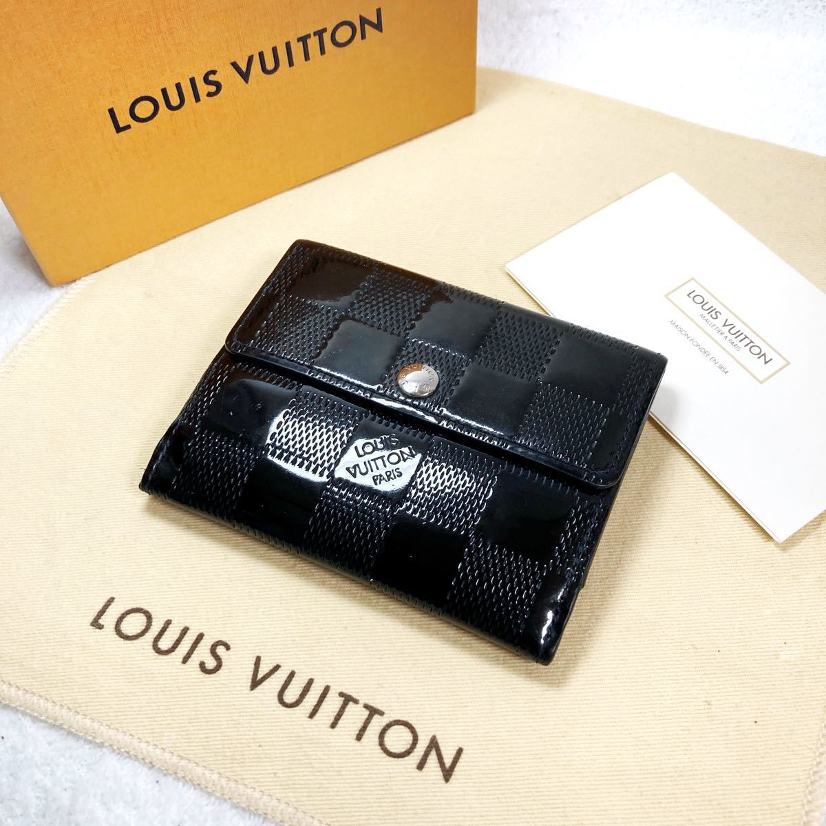 美品 LOUIS VUITTON ルイヴィトン ダミエ ヴェルニ ラドロー コインケース 小銭入れ