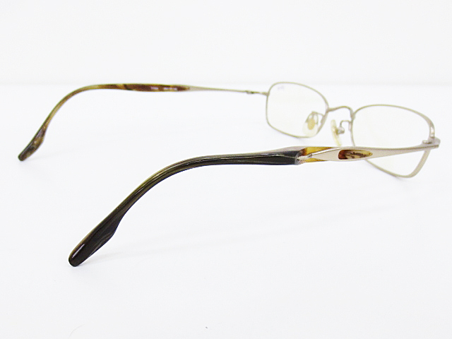 ∞【デッドストック】soca 眼鏡 眼鏡 メガネフレーム Sete 49[]19-140 メタル チタン フルリム ブロンズ ブラウン 日本製 □H8_画像5