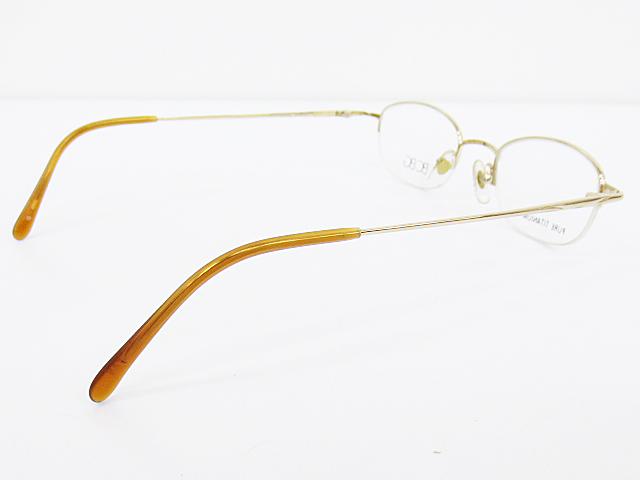 ∞【デッドストック】BCBG MAXAZRIA マックスアズリア 眼鏡 メガネフレーム BG-062 45[]20-143 メタル ナイロール ゴールド 日本製 □H8_画像5