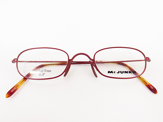 ∞【デッドストック】Mr.JUNKO ミスタージュンコ 眼鏡 メガネフレーム 2002-19 46[] フルリム ボルドー ジュンココシノ □H8_画像2