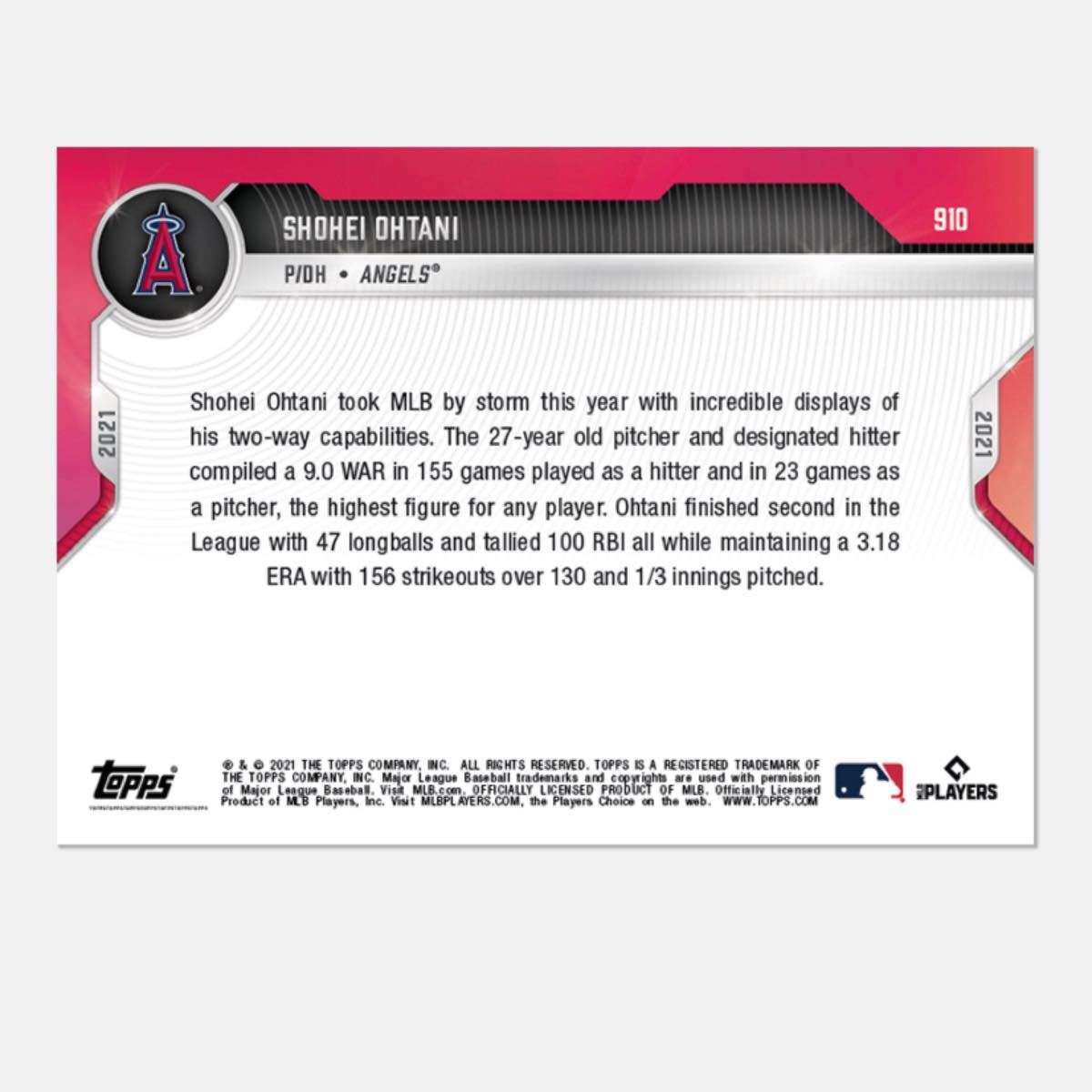 （匿名配送）topps now 2021 大谷翔平選手 限定品