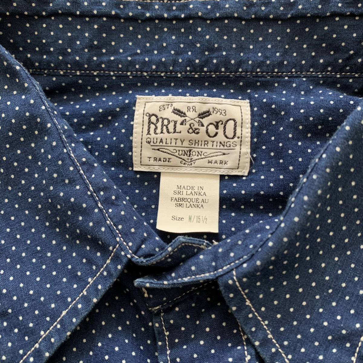 新品 国内正規品 RRL INDIGO DOT SHIRT インディゴ ドット 新品 国内正規品 RRL INDIGO DOT SHIRT インディゴ ドット