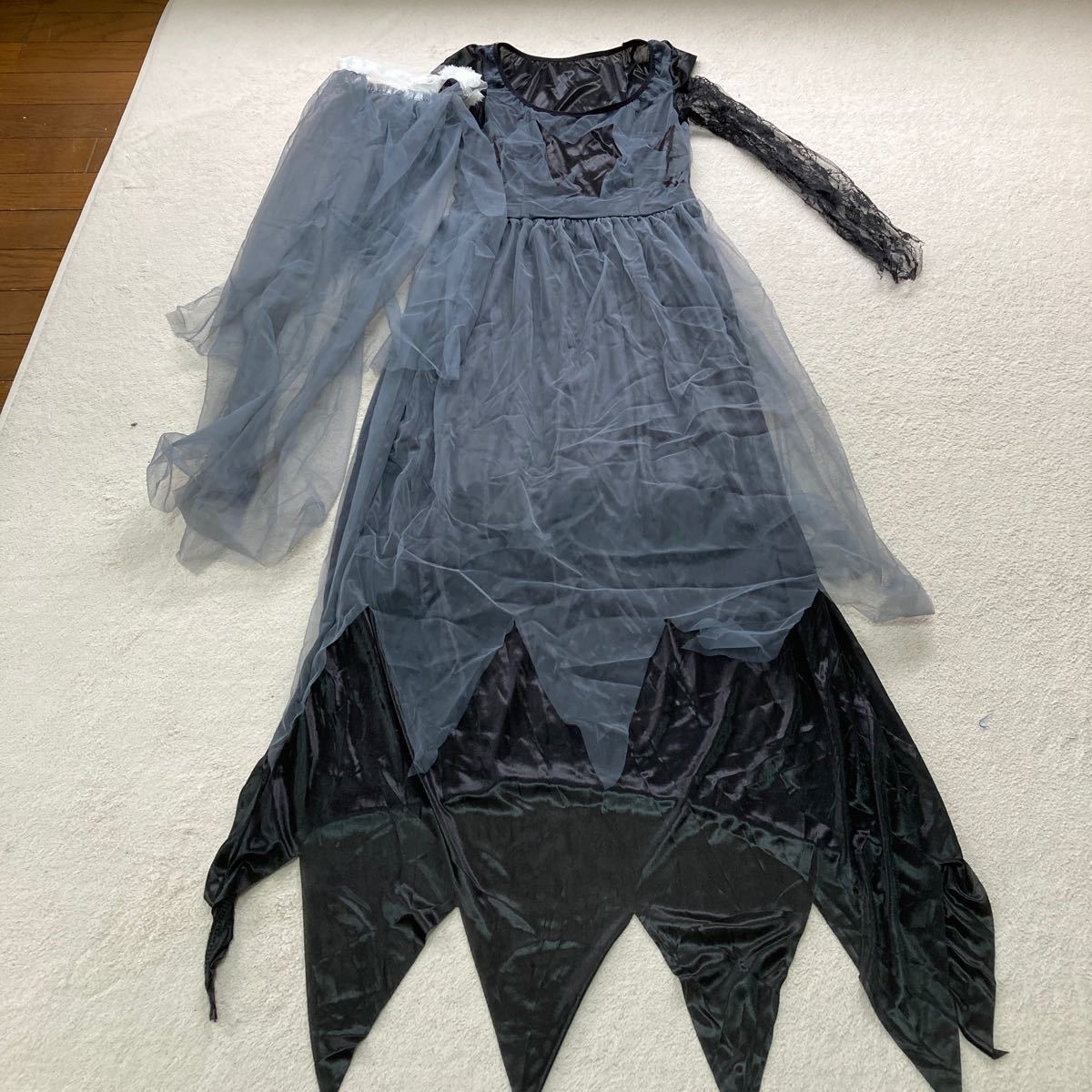 黒衣の花嫁 ホラー ブライド ワンピース ドレス ハロウィン コスプレ 衣装 仮装