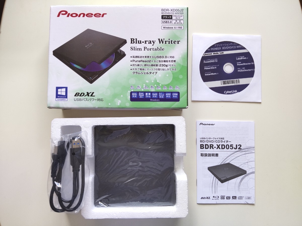 Pioneer BDR-XD05J2 ポータブルBlu-rayドライブ