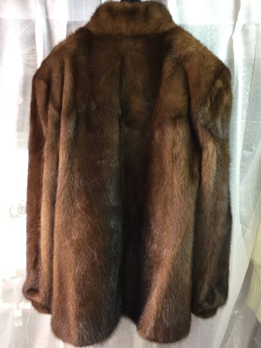 ミンク 毛皮のコート　ハーフコート ブラウン サイズ13号 USED品　中古品　_画像5