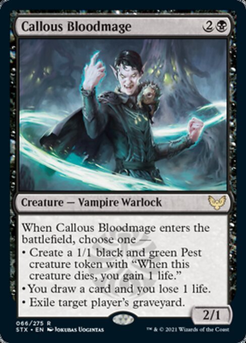 MTG 黒 英語版 《無神経な血魔道士 Callous Bloodmage》 FOIL ストリクスヘイブン STX 適当な価格 MTG 黒 英語版 《無神経な血魔道士 Callous Bloodmage》 FOIL ストリクスヘイブン STX 適当な価格