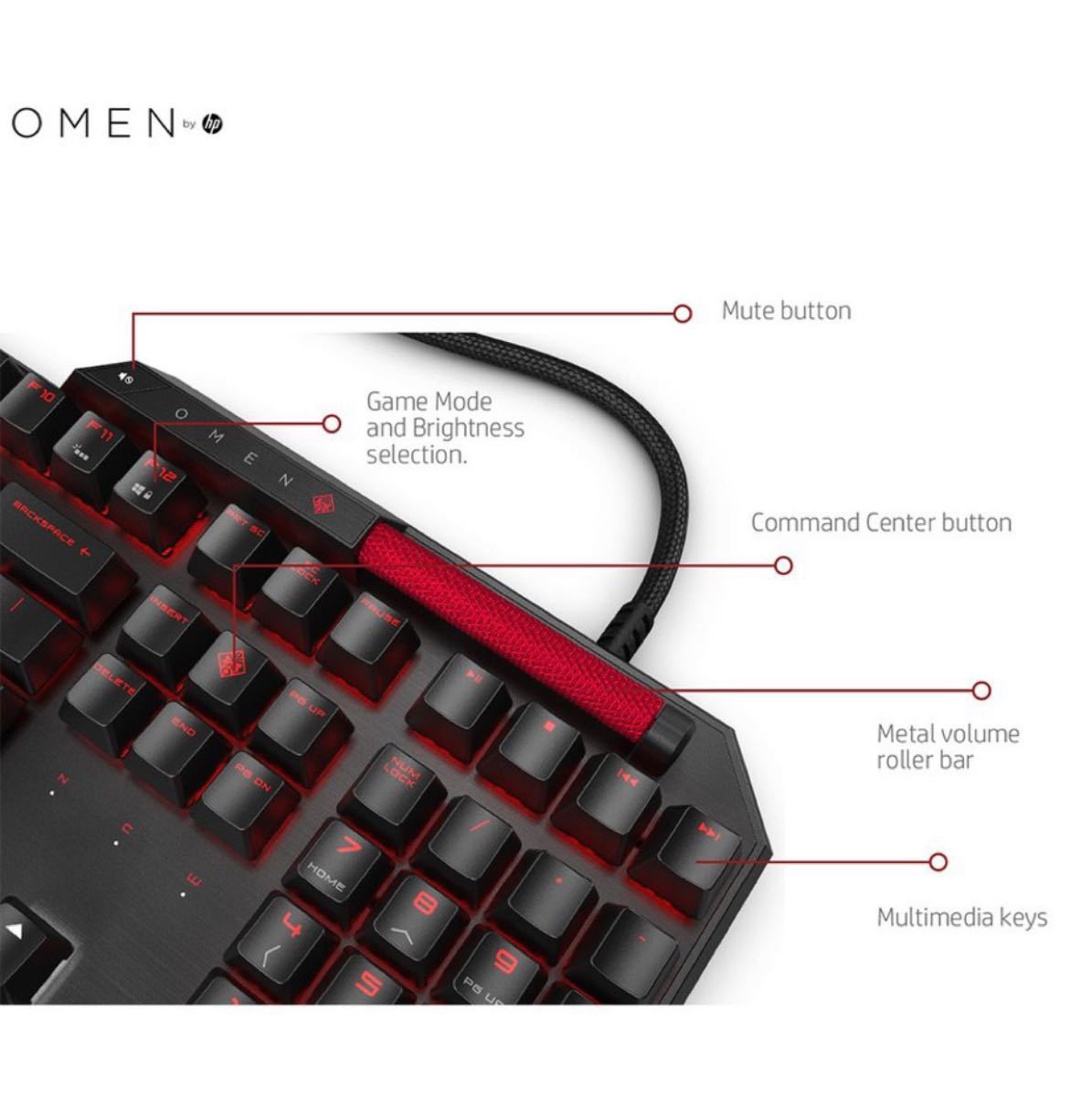 HP OMEN Sequencer 2VN99AA#AB9ゲーミングキーボード新品未開封