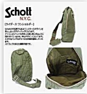  новый товар #Schott Schott хлопок Rider's one сумка на плечо ( оливковый )