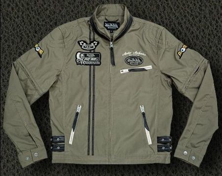 新品①■Von Dutch（ボンダッチ）VOM-S14 ポリコットンＪＫＴ/メンズ・オリーブ_画像1