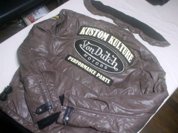 新品 Von Dutch（ボンダッチ）ナイロンWJ26ＪＫＴ/メンズ(L)茶サ_画像2