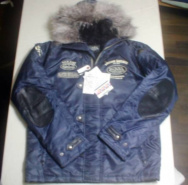 新品 Von Dutch（ボンダッチ）ツイルWJ24ＪＫＴ/メンズ紺サ_画像1