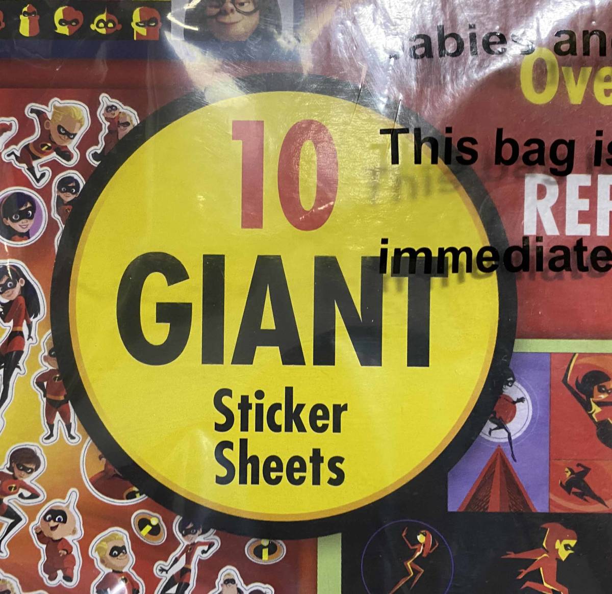 新品 2冊 ★ コストコ ジャイアント ステッカー ブック プラス インクレディブル2 シールブック Giant Sticker Activity Pad INKREDIBLES2