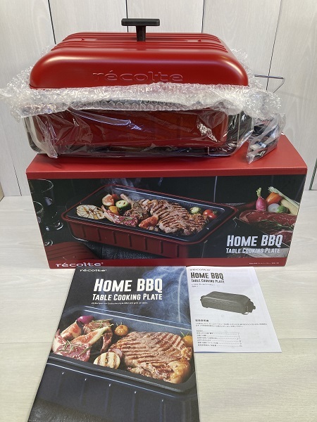 ◎送料無料 未使用品 レコルト recolte ホーム バーベキュー Home BBQ RBQ-1 1200W ホットプレート レッド かわいい おしゃれ ウィナーズ