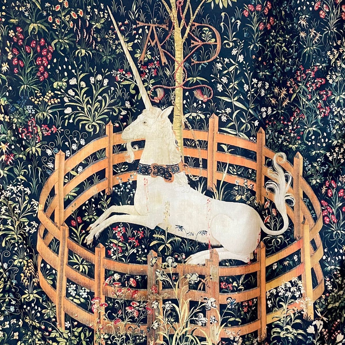 一角獣狩り マルチクロス タペストリー 囚われの一角獣 絵画 一角獣狩り マルチクロス タペストリー 囚われの一角獣 絵画