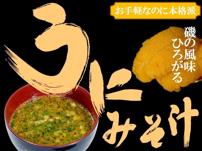 うにみそ汁 5袋入り【贅沢旨みだし】磯の風味広がる雲丹の即席味噌汁 お手軽なのに本格派 ウニミソ汁 粉末みそしる【メール便対応】_画像10