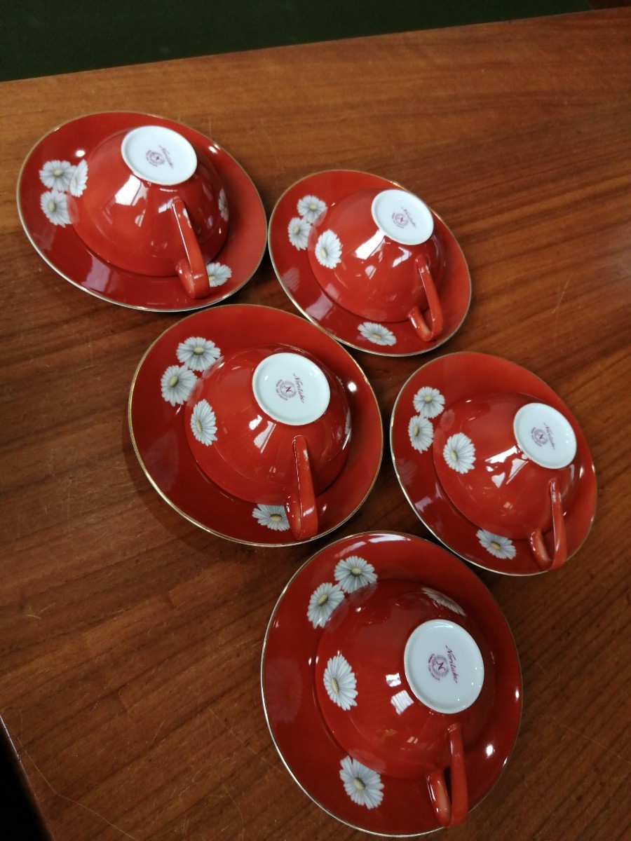オールドノリタケ カップ&ソーサー5客 Noritake 昭和レトロ オールドノリタケ カップ&ソーサー5客 Noritake 昭和レトロ