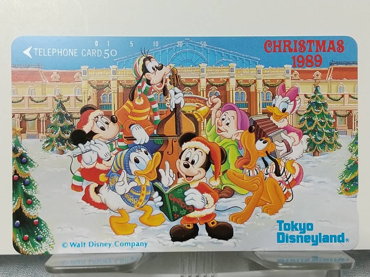 テレフォンカード 東京ディズニーランド CHRISTMAS 1989 未使用品_画像1