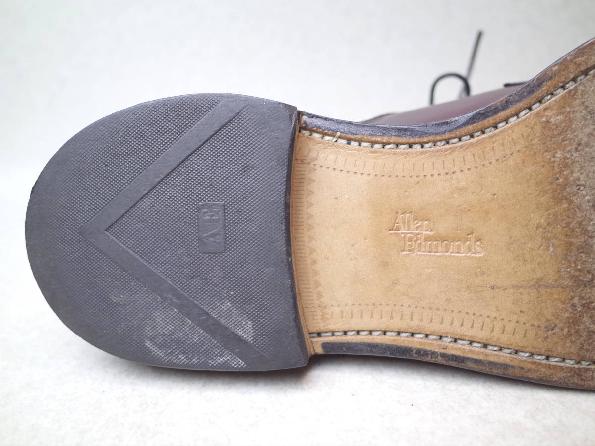 【即決価格落札で送料無料】1865■Allen Edmonds/アレンエドモンズ/Hillcrest■USA製バイシクルトゥ/スワールモカ/26-26.5cm■_画像6