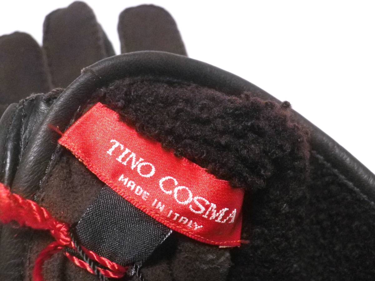 *TINO COSMA/tinokozma* fine quality .. made in Italy leather glove [8](23cm) 4 ten thousand 