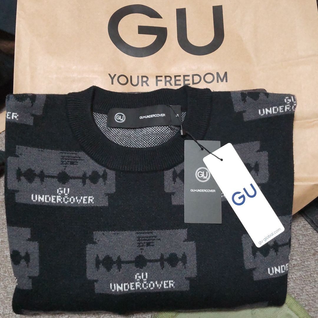 GU UNDERCOVER ジャカードセーター Mサイズ ブラック ニット　アンダーカバー