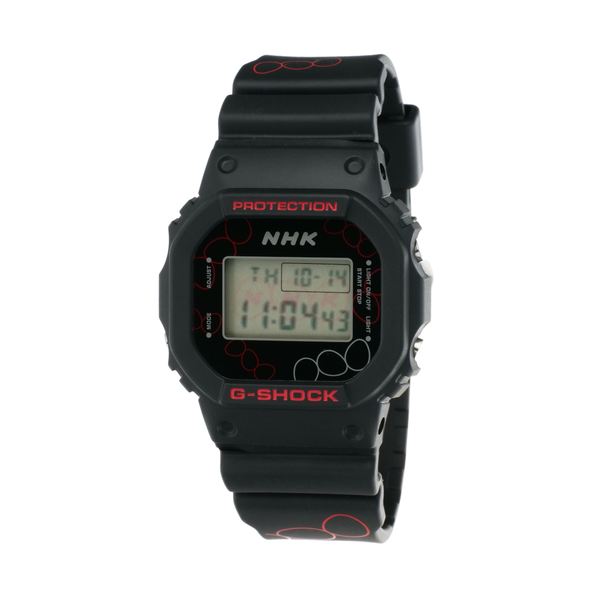 CASIO カシオ　G-SHOCK　DW-5600VT　NHKモデル　ブラック×レッド　樹脂/ステンレス/クォーツ　中古A【辻屋質店W0566】_画像2