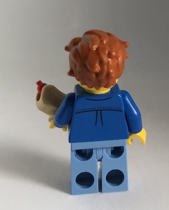 即決　新品　未使用　レゴ　LEGO　ミニフィギュア　ミニフィグ　シティ　タウン　アメリカンボーイ　ホットドッグを食べる男の子_画像3