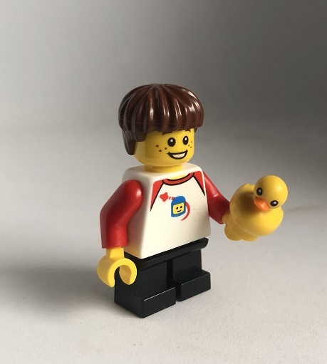 即決　新品　未使用　レゴ　LEGO　ミニフィギュア　ミニフィグ　シティ　黄色いアヒルと男の子　子供_画像2
