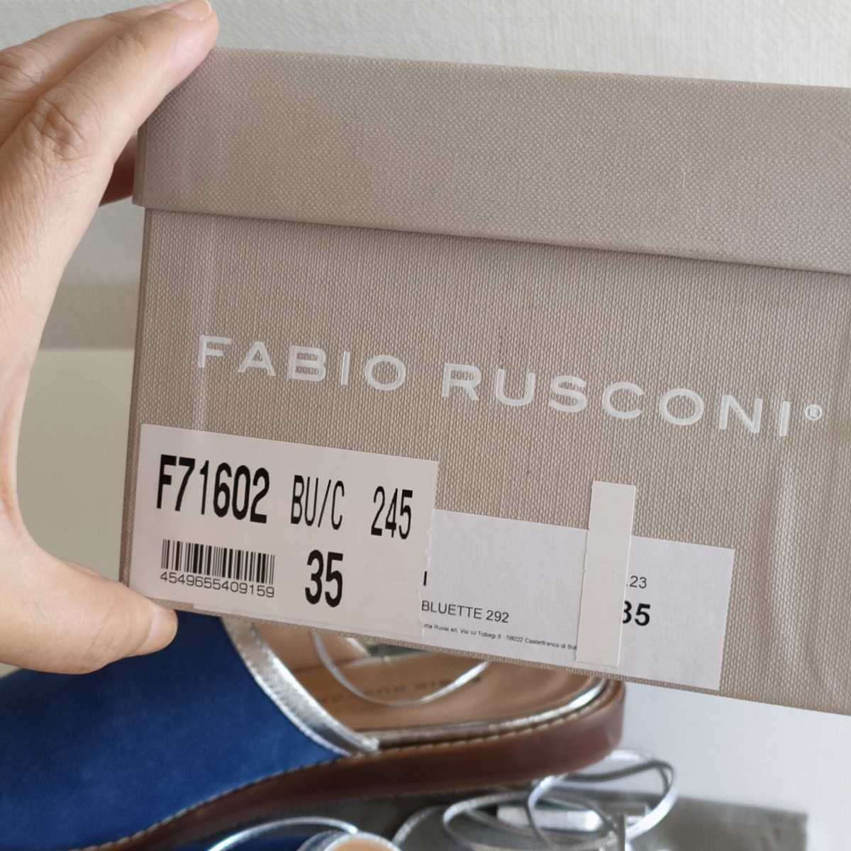  не использовался FABIO RUSCONI гонки выше туфли-лодочки натуральная кожа Италия производства 35 22.5cm