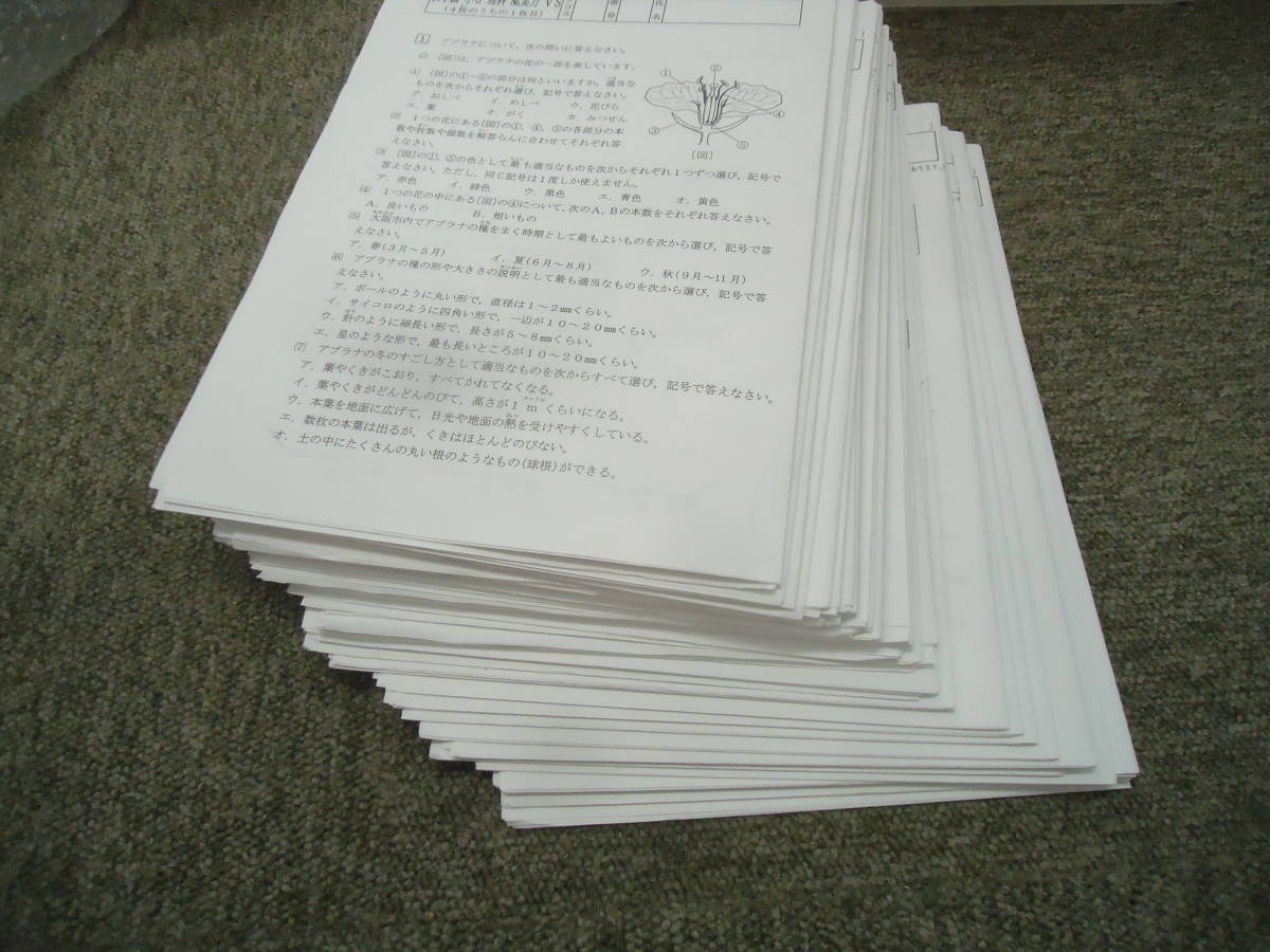 浜学園 小5/5年 理科 Vクラス 復習テスト(実力含む)NO 1~NO 浜学園 小5/5年 理科 Vクラス 復習テスト(実力含む)NO 1~NO