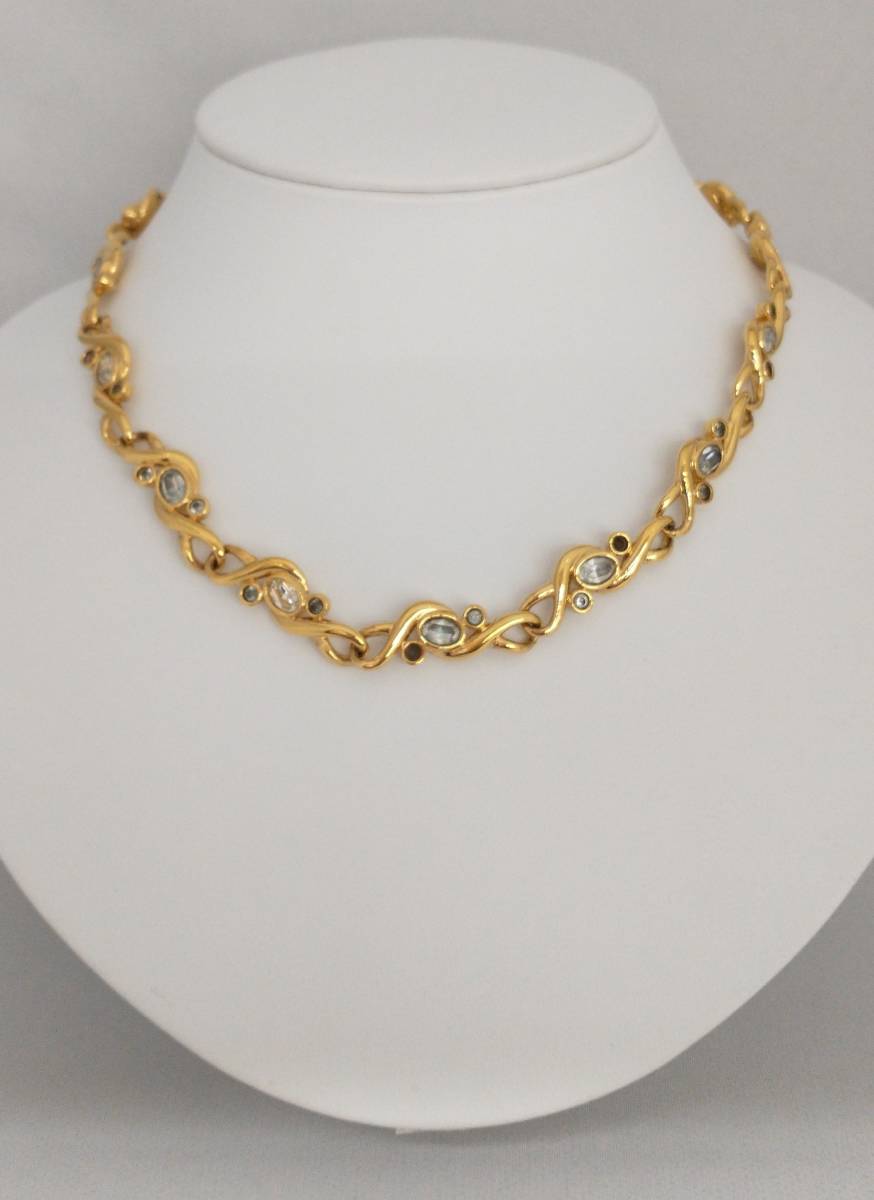 ジャンク【石取れ多数】 SWAROVSKI スワロフスキー 42cm ネックレス_画像5